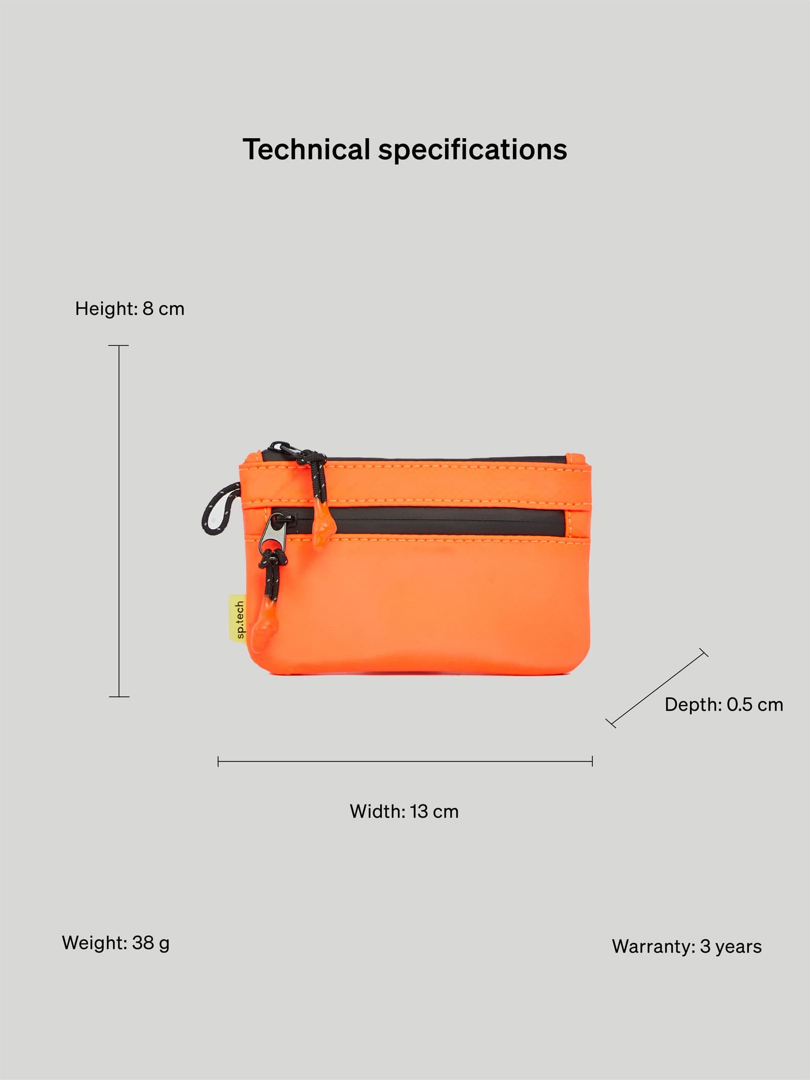 Small Small Zip Pouch Orange - undefined 6 - SP Tech
