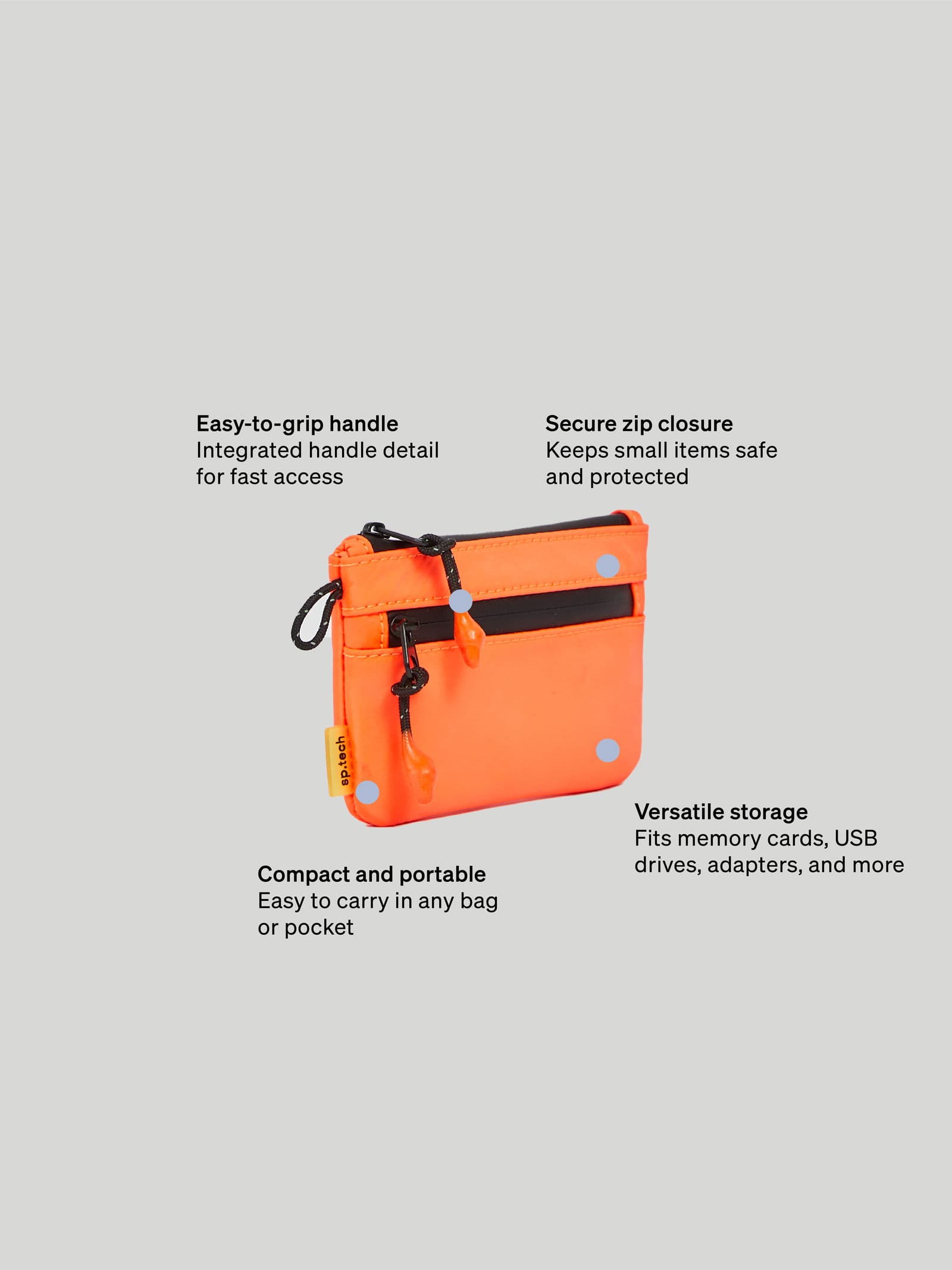 Small Small Zip Pouch Orange - undefined 7 - SP Tech
