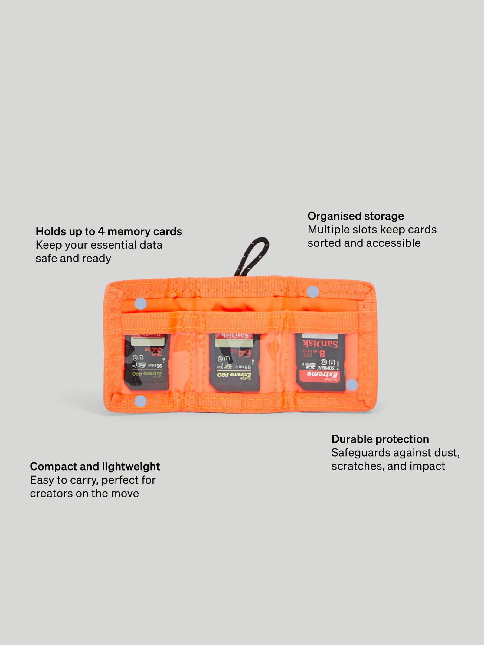 Memory Memory Card Holder 4 Orange - undefined 8 - SP Tech