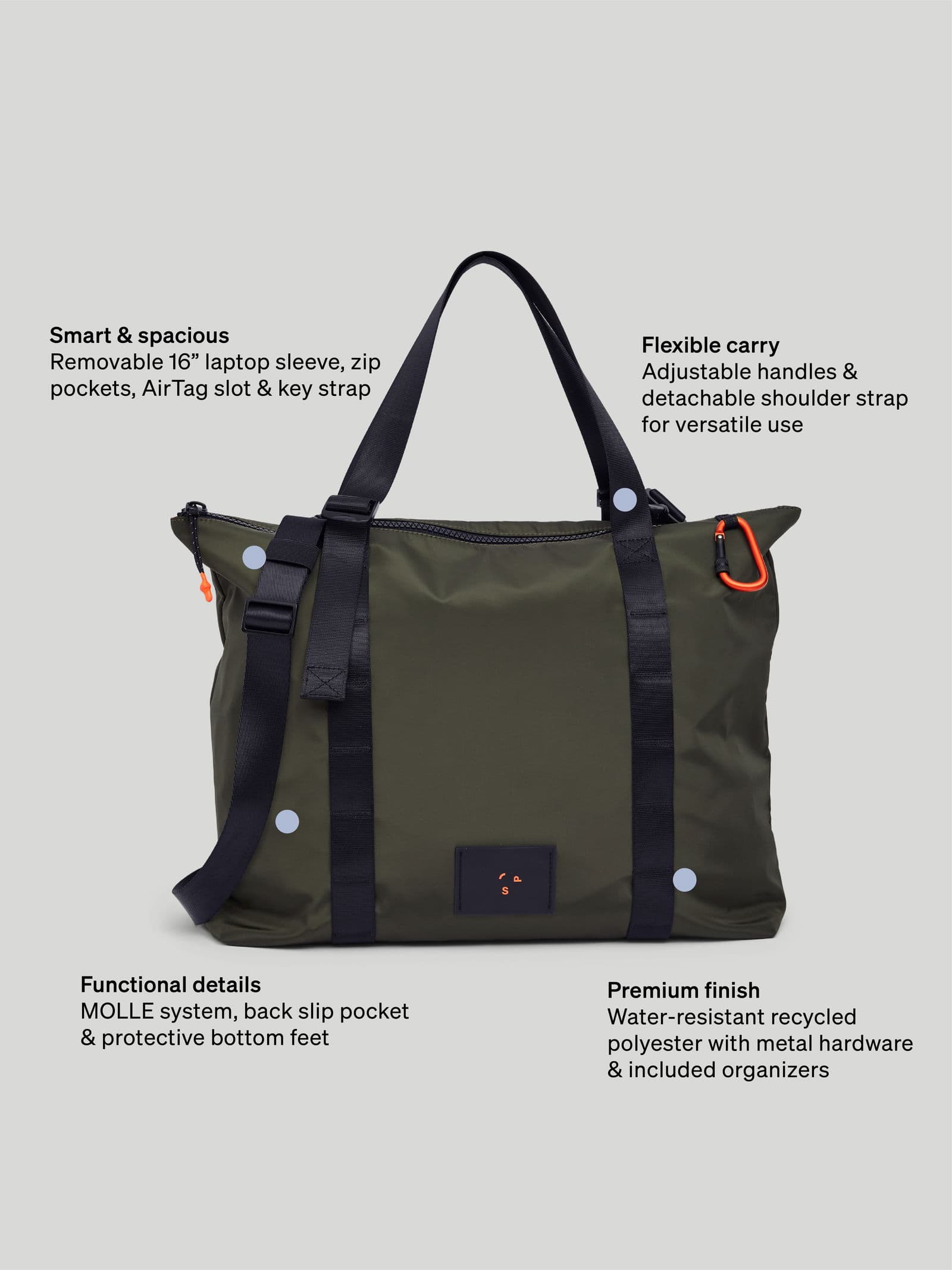 Tote Tote Bag Green - undefined 12 - SP Tech