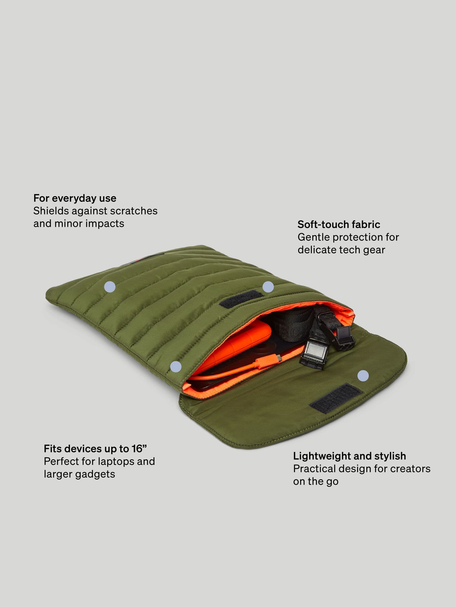 Puffy Tech Pouch Green 9 - SP Tech