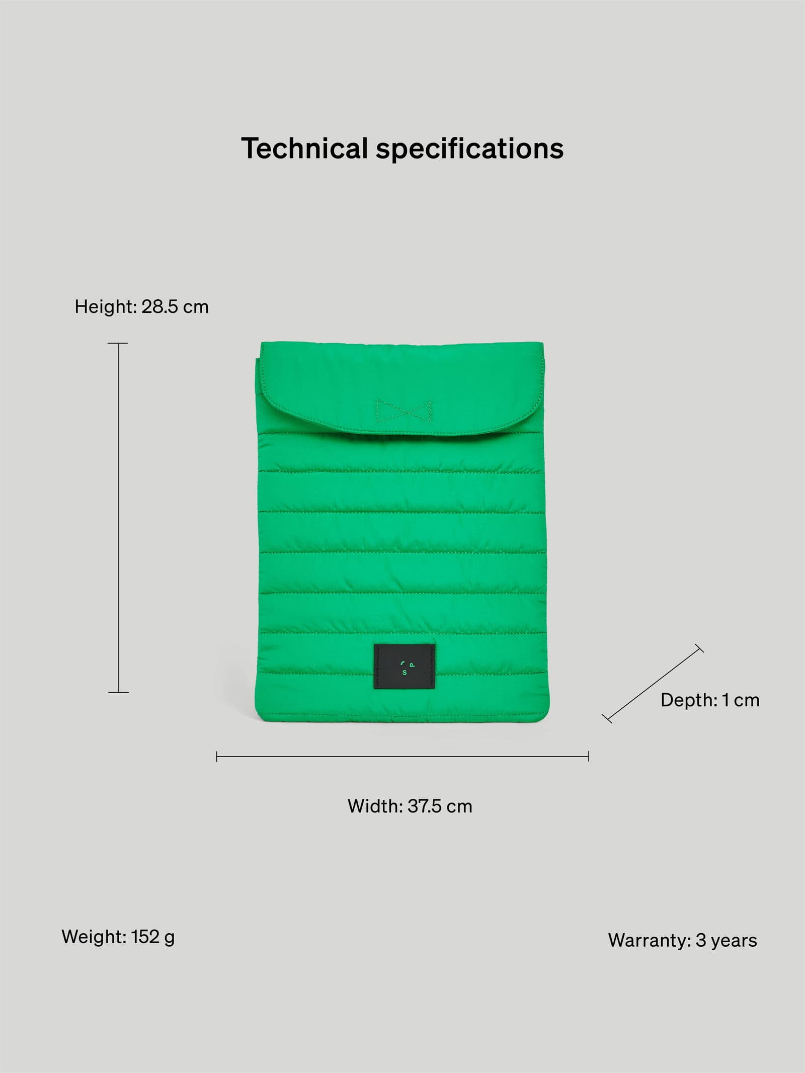 Puffy Tech Pouch Bright Green 5 - SP Tech