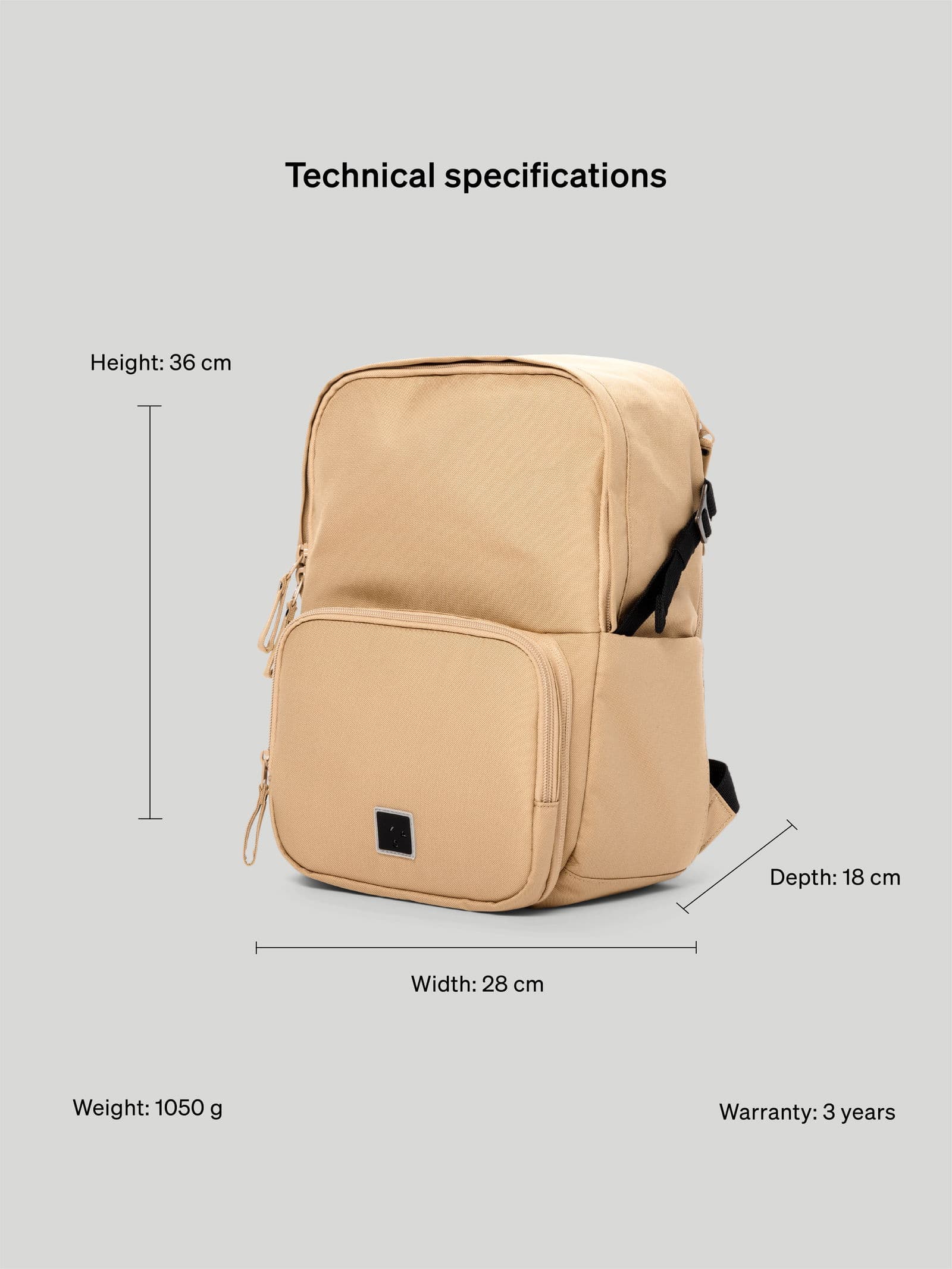 Day Day Backpack 13" Champagne - undefined 19 - SP Tech