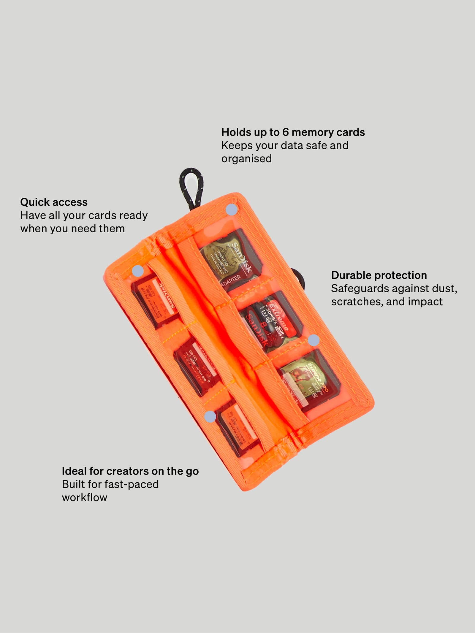 Memory Memory Card Holder 6 Orange - undefined 9 - SP Tech