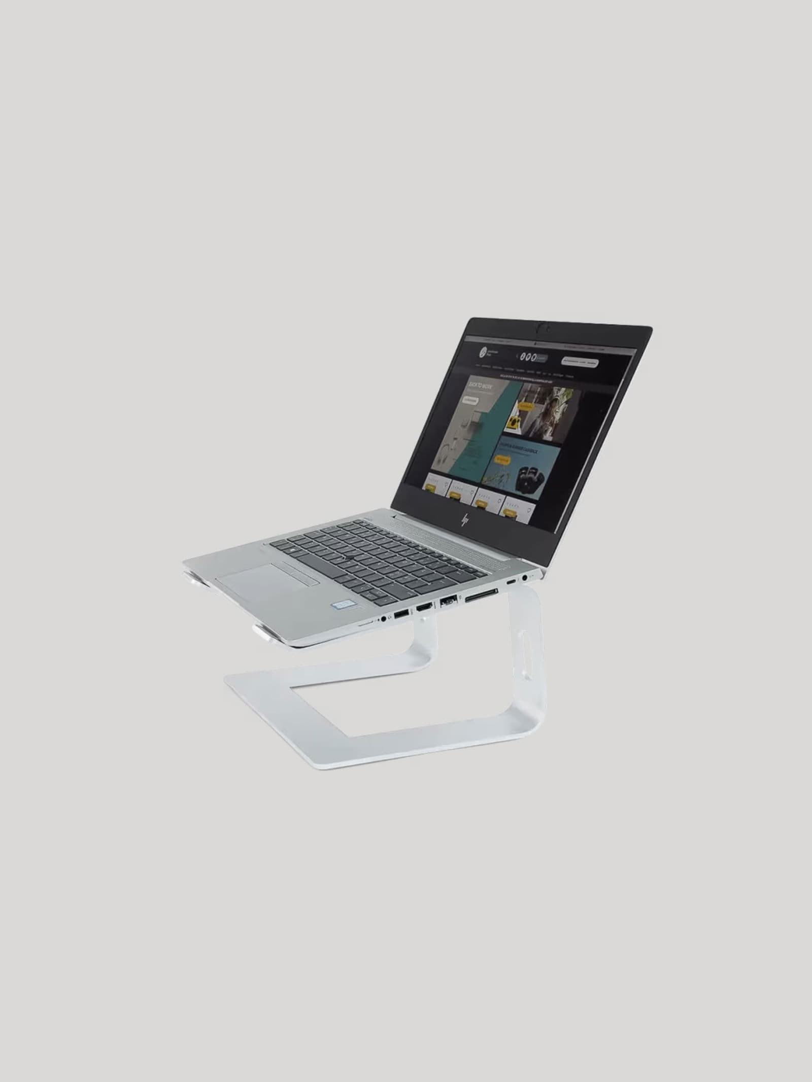 Laptop Stand Elevated Silver