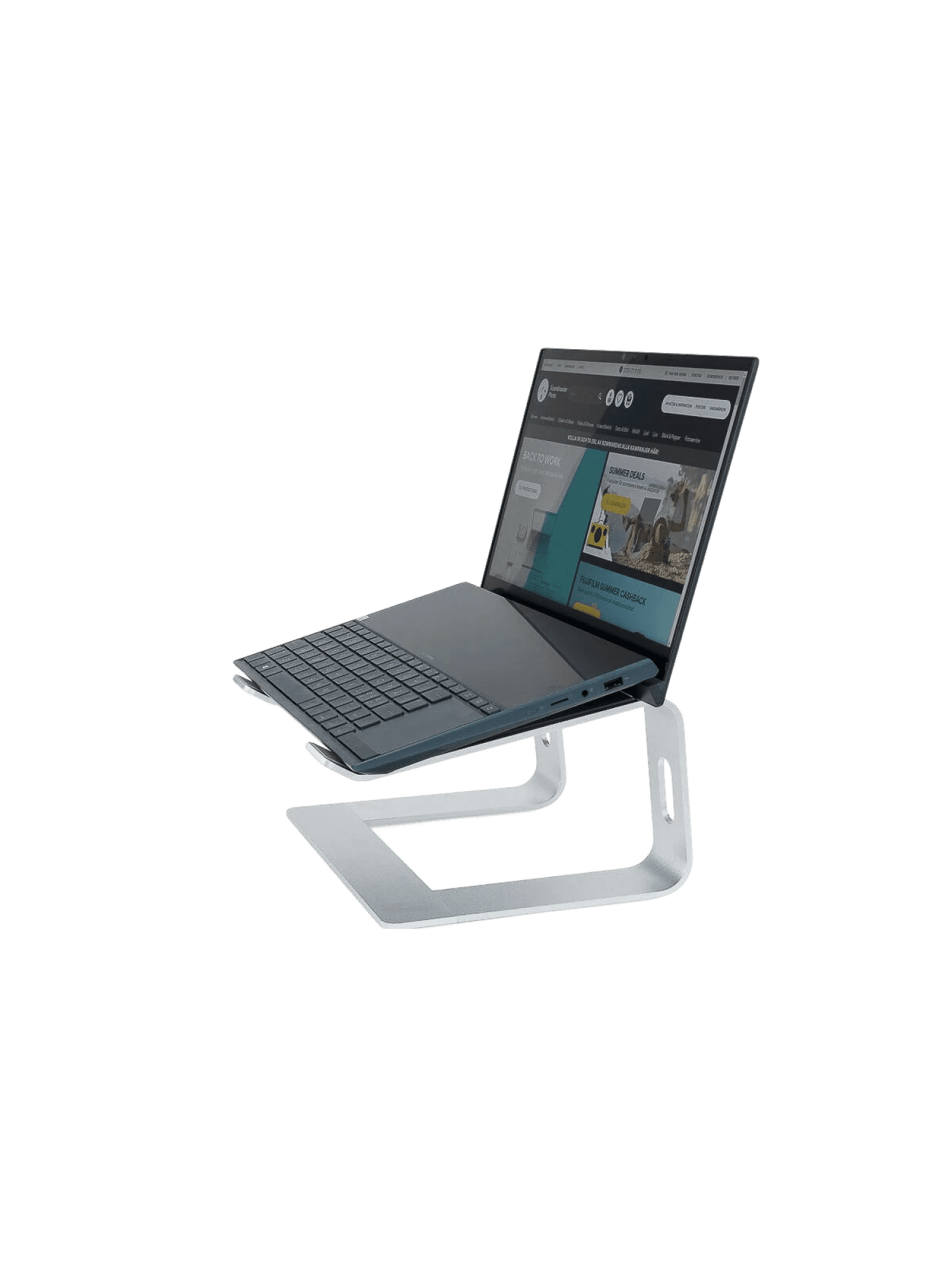 Laptop Laptop Stand Elevated Silver - undefined 1 - SP Tech