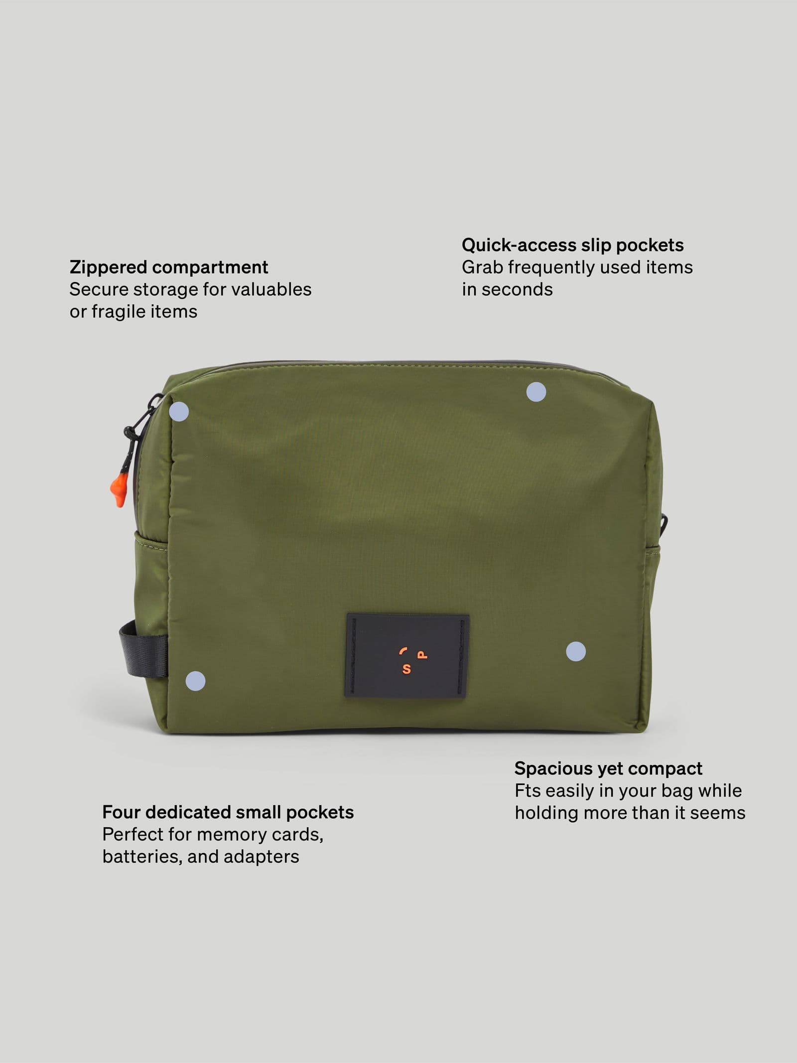 Boxy Organiser L Green 9 - SP Tech