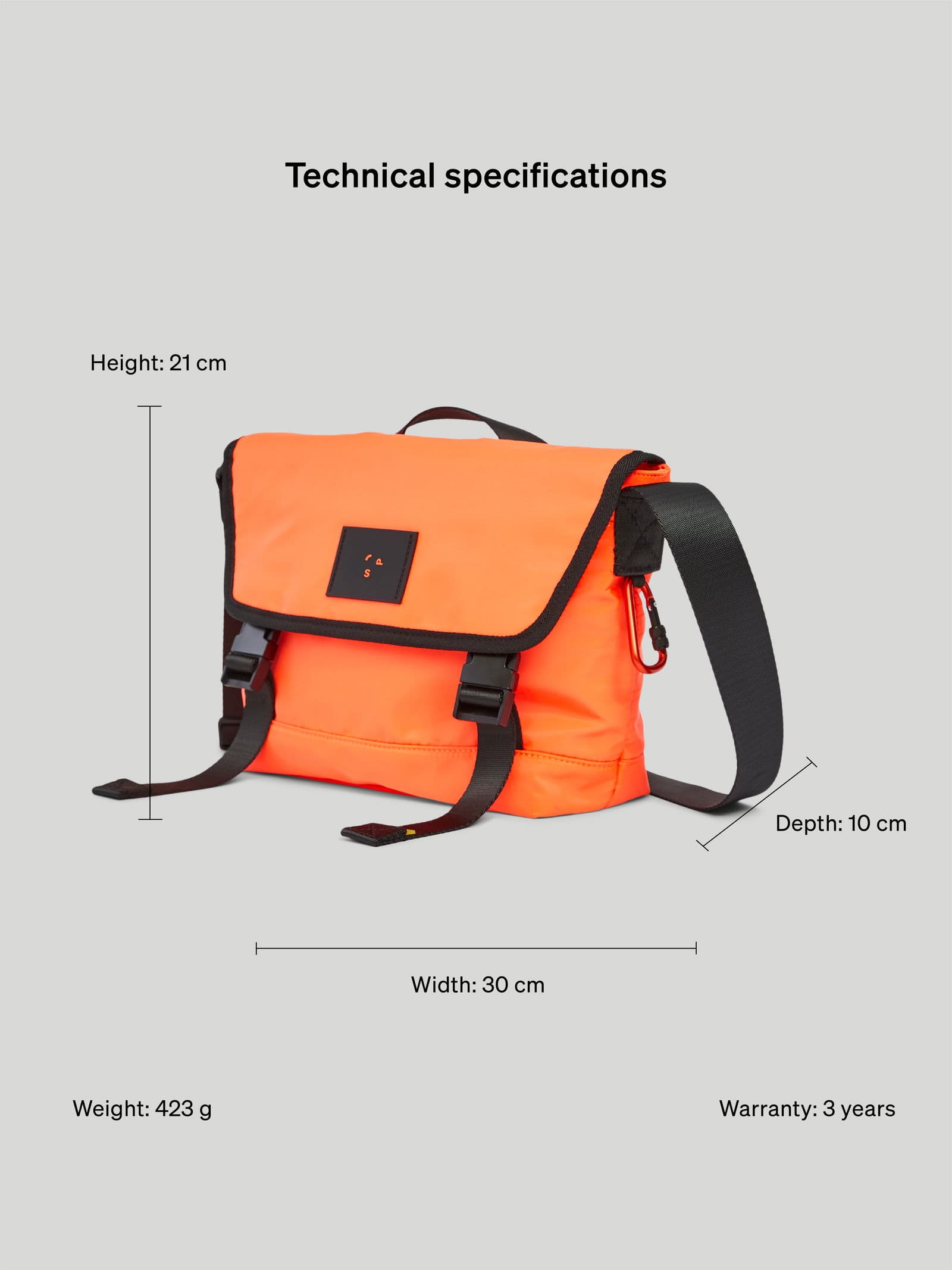 Small Small Messenger Bag Orange - undefined 12 - SP Tech