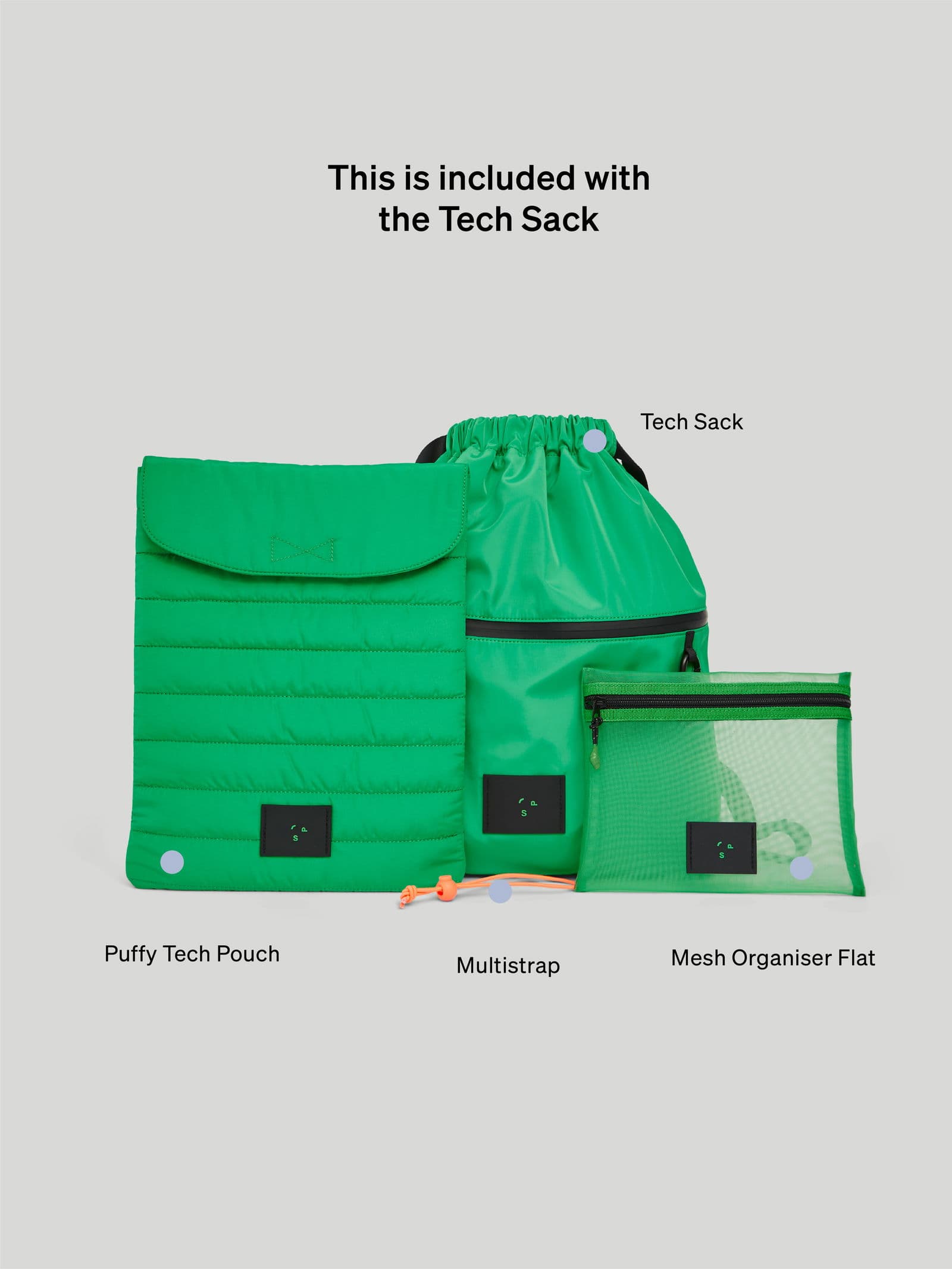 Tech Sack Bright Green 9 - SP Tech