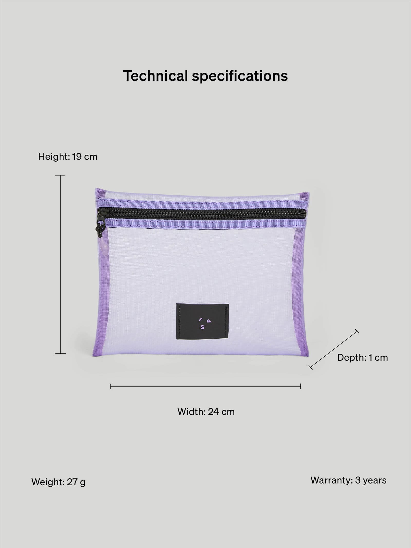 Mesh Organiser Flat Purple 6 - SP Tech