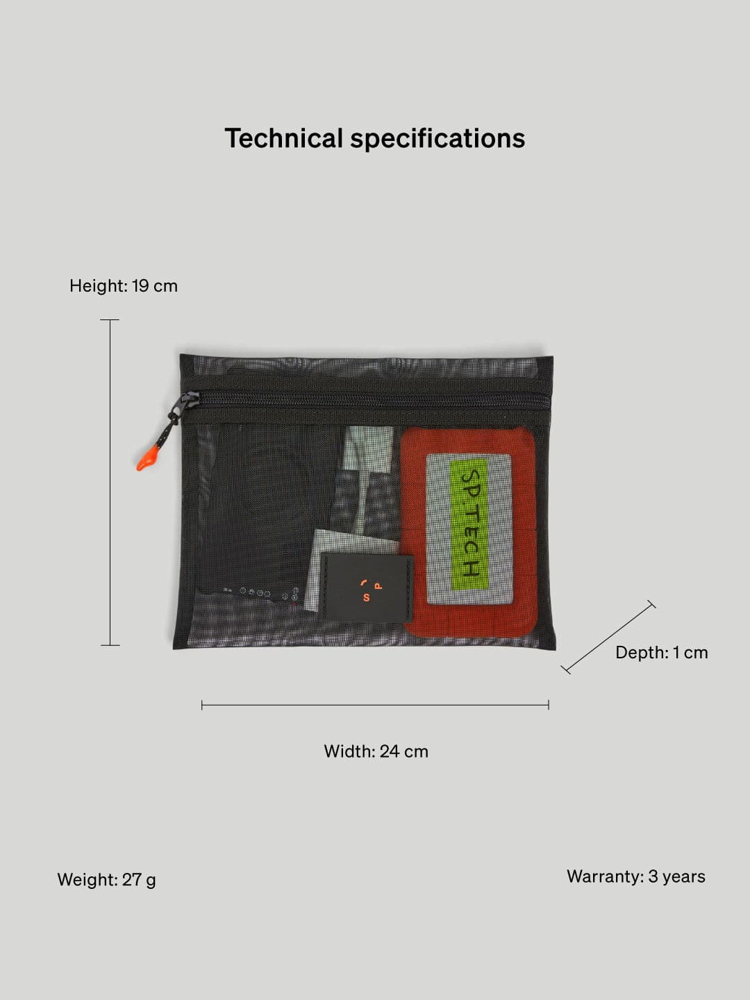 Mesh Organiser Flat 3 - SP Tech