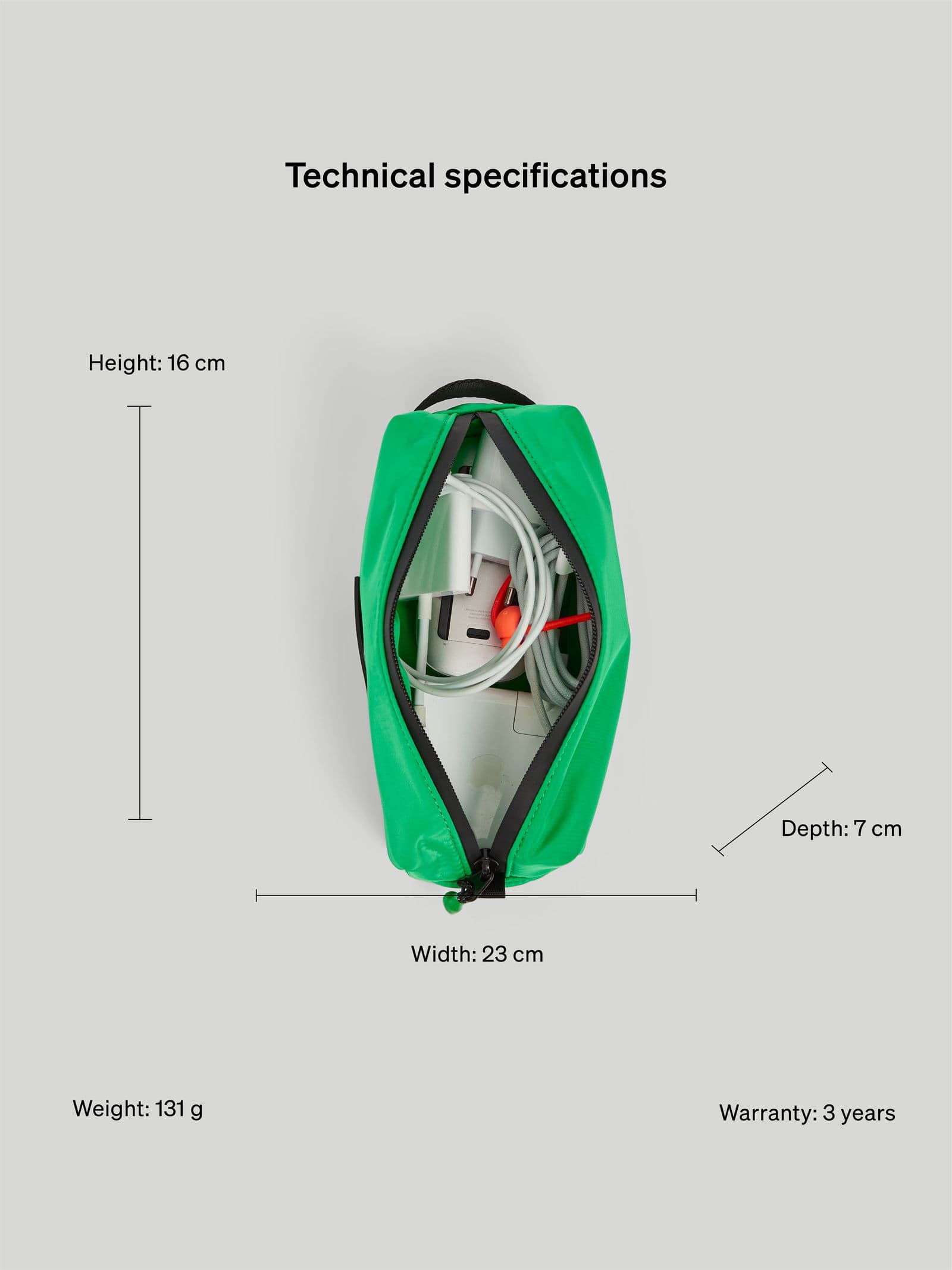 Boxy Boxy Organiser L Bright Green - undefined 6 - SP Tech