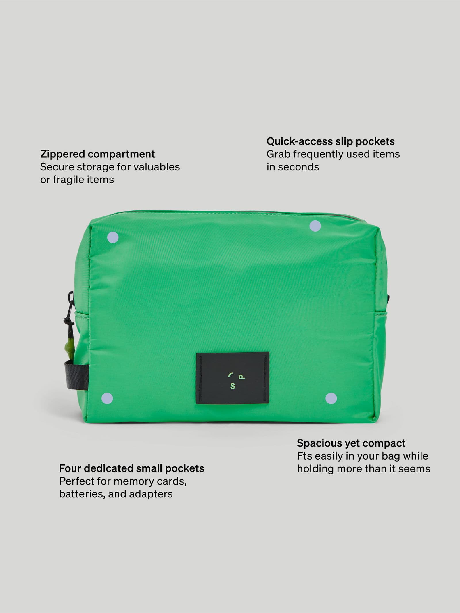 Boxy Boxy Organiser L Bright Green - undefined 7 - SP Tech