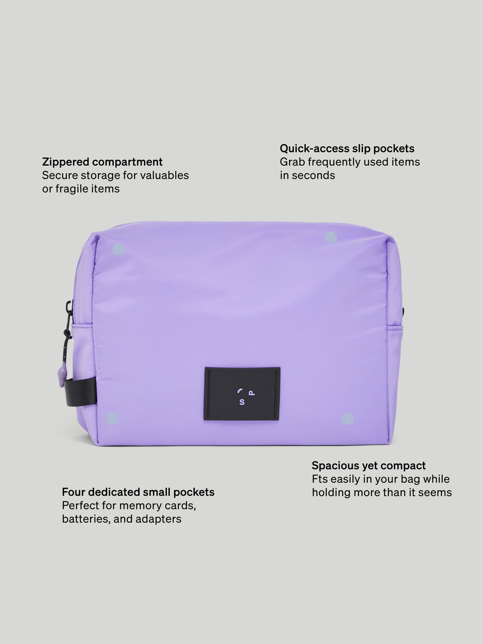 Boxy Organiser L Purple 11 - SP Tech