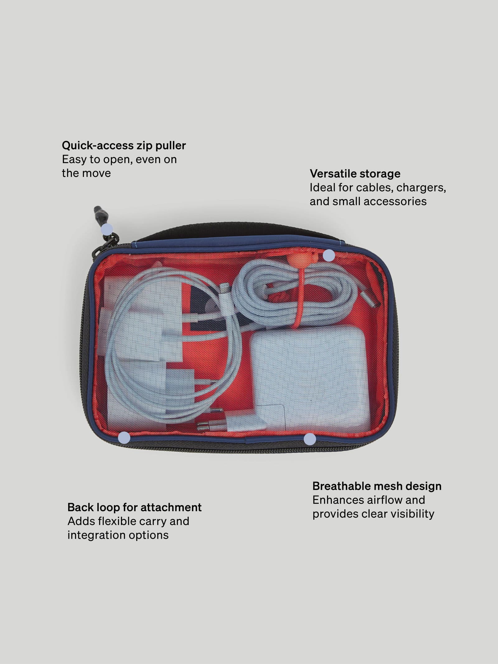 Mesh Boxy Organiser Blue 9 - SP Tech