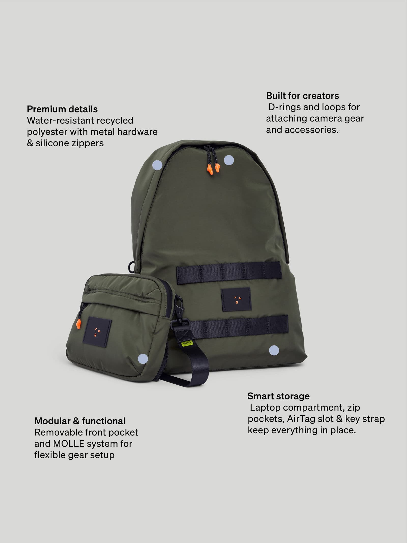 Multi Backpack Green 16 - SP Tech